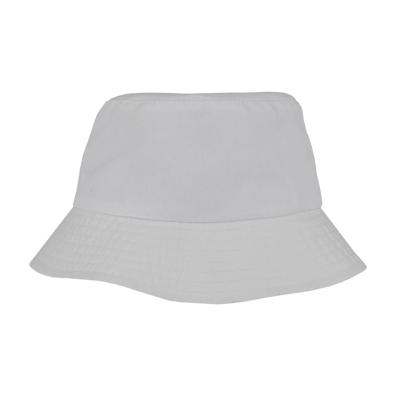 Kapelusz letni typu bucket bawełniany - kolor biały