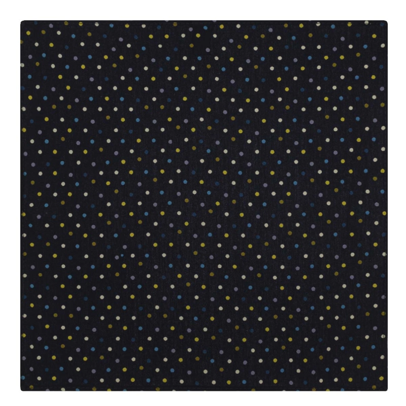 Poszetka bawełniana granatowa w grochy / kropki