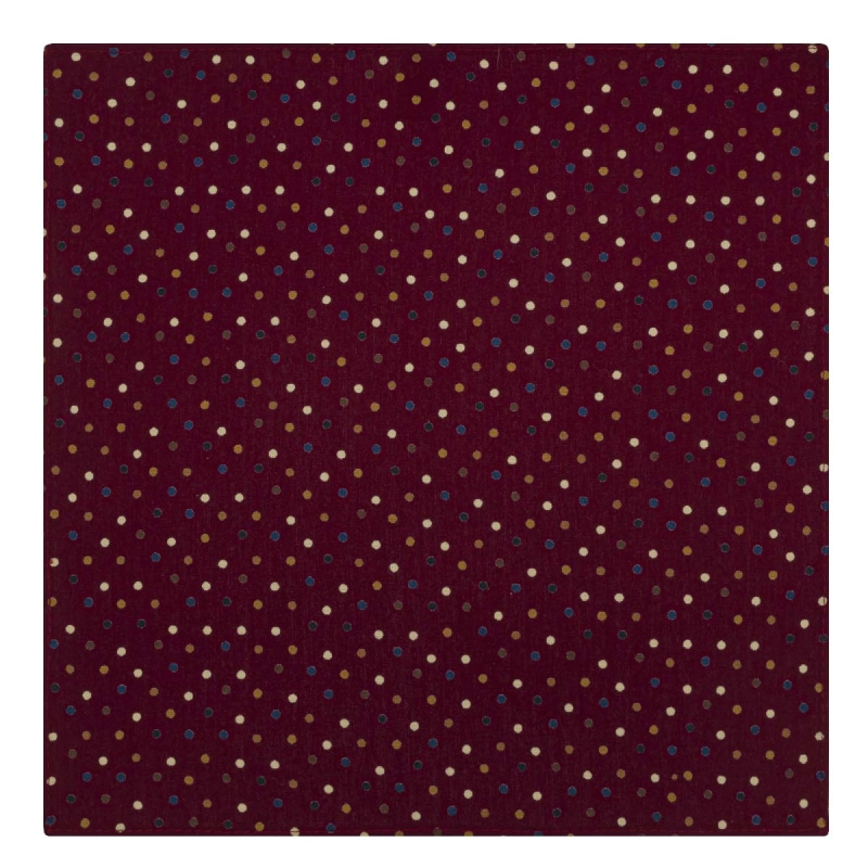 Poszetka bawełniana bordowa w grochy / kropki