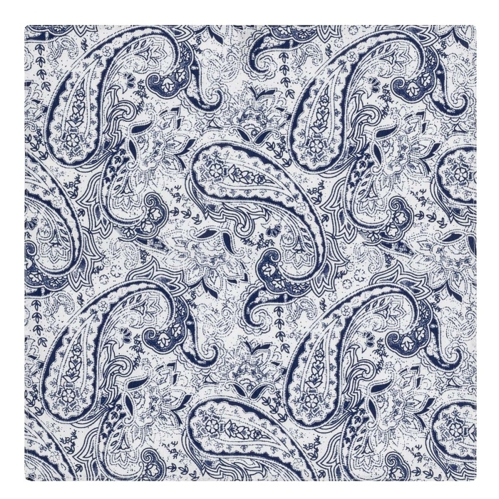 Poszetka bawełniana biała w paisley