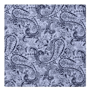 Poszetka bawełniana błękitna paisley