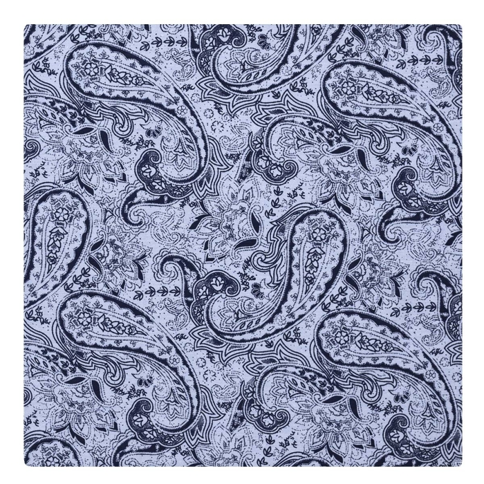 Poszetka bawełniana błękitna paisley