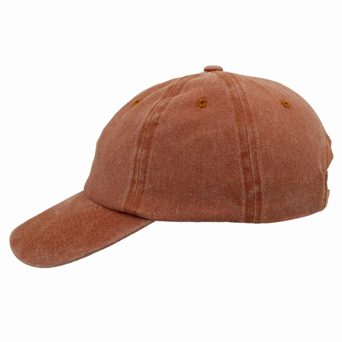 Czapka z daszkiem - bejsbolówka - bawełniana pomarańczowa melanżowa