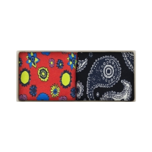 Zestaw 2 par skarpet kolorowych - we wzory paisley