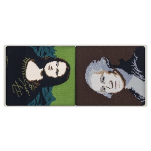 Zestaw 2 par skarpet kolorowych - mona lisa i george washington