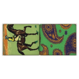 Zestaw 2 par skarpet kolorowych - koń/jeździec + paisley