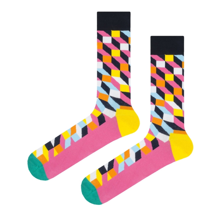 Skarpety kolorowe w geometryczne wzory