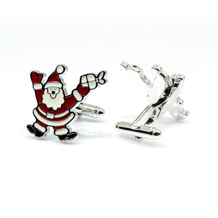 Spinki do mankietów tematyczne Święty Mikołaj