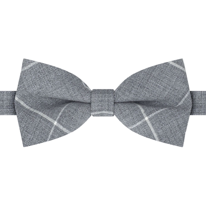 Mucha wełniana szaro-błękitna w kratkę