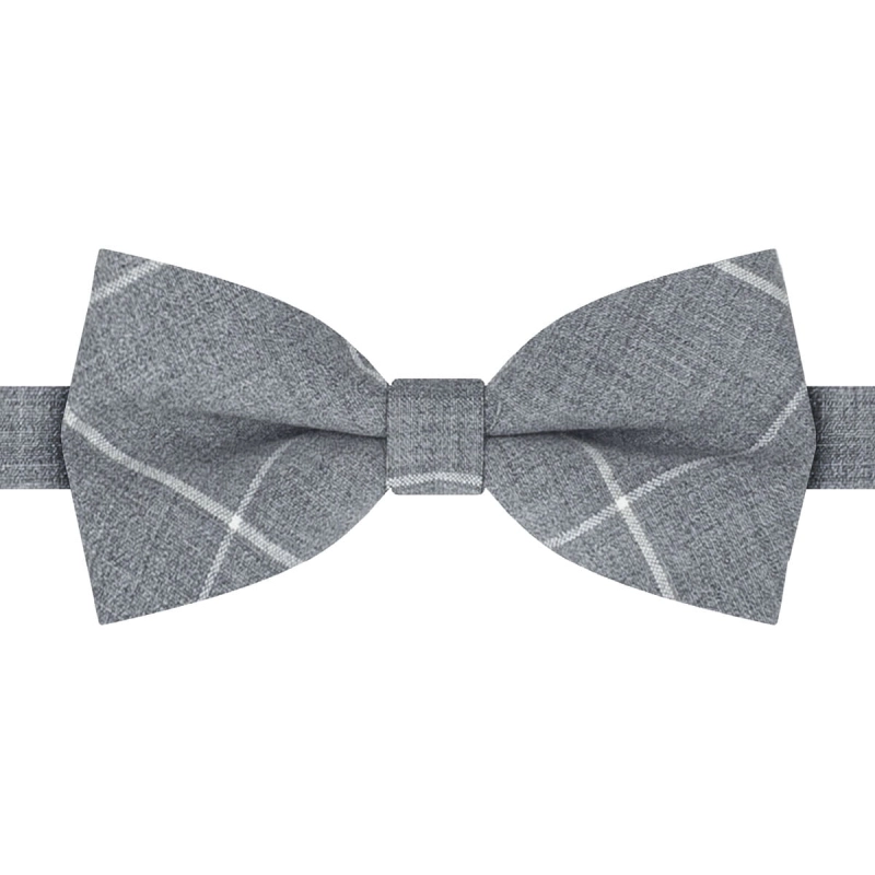 Mucha wełniana szaro-błękitna w kratkę