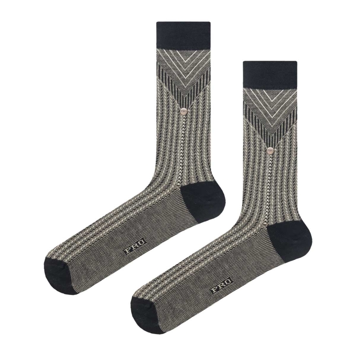 Skarpety garniturowe bambusowe beżowe mikrowzór