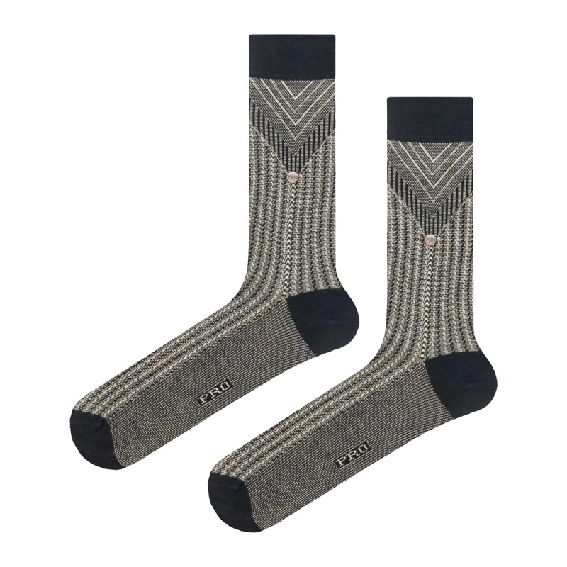 Skarpety garniturowe bambusowe beżowe mikrowzór