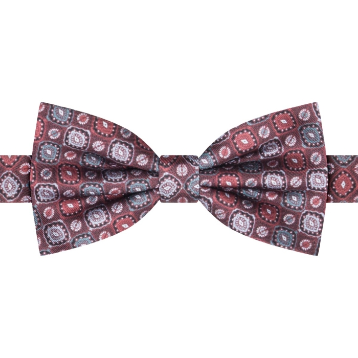 Mucha klasyczna bordowa we wzorki EM