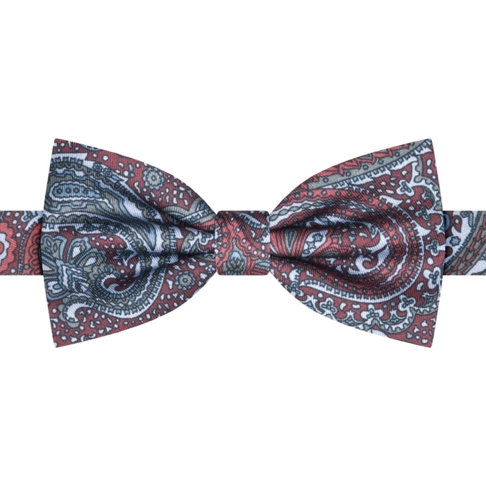 Mucha klasyczna bordowa paisley