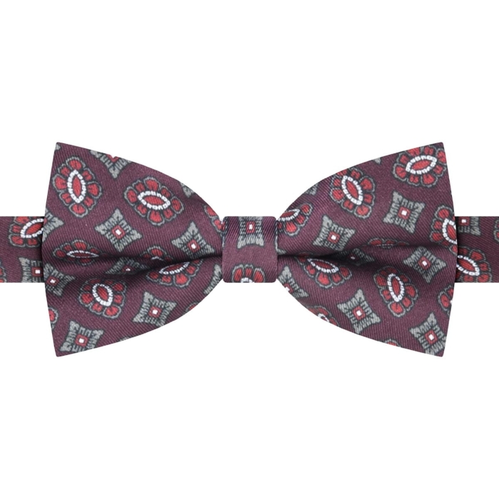 Mucha klasyczna bordowa wzorki