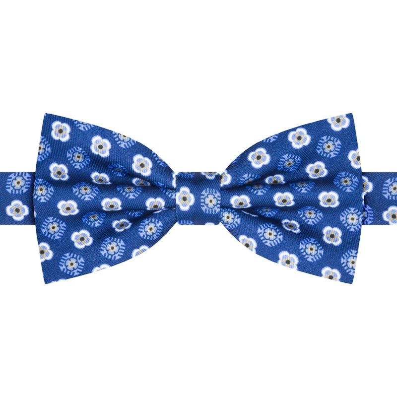 Mucha klasyczna niebieska we wzorki