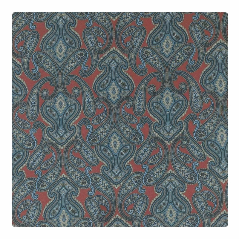 Poszetka bordowo-granatowa w paisley