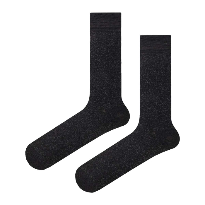 Skarpety garniturowe bawełniane ciemnoszare melanżowe