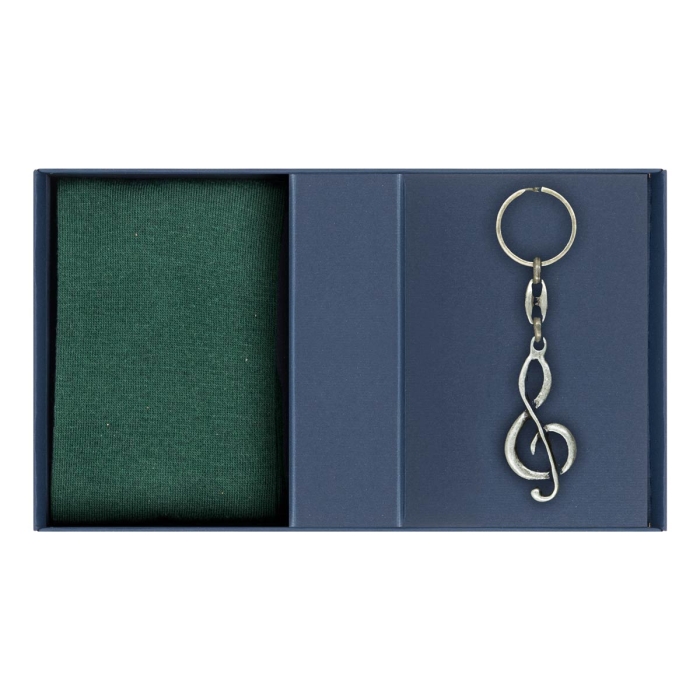 Zestaw prezentowy skarpety i brelok - klucz wiolinowy - muzyka