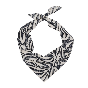 Apaszka - bandana bawełniana w print zwierzęcy - biało czarna