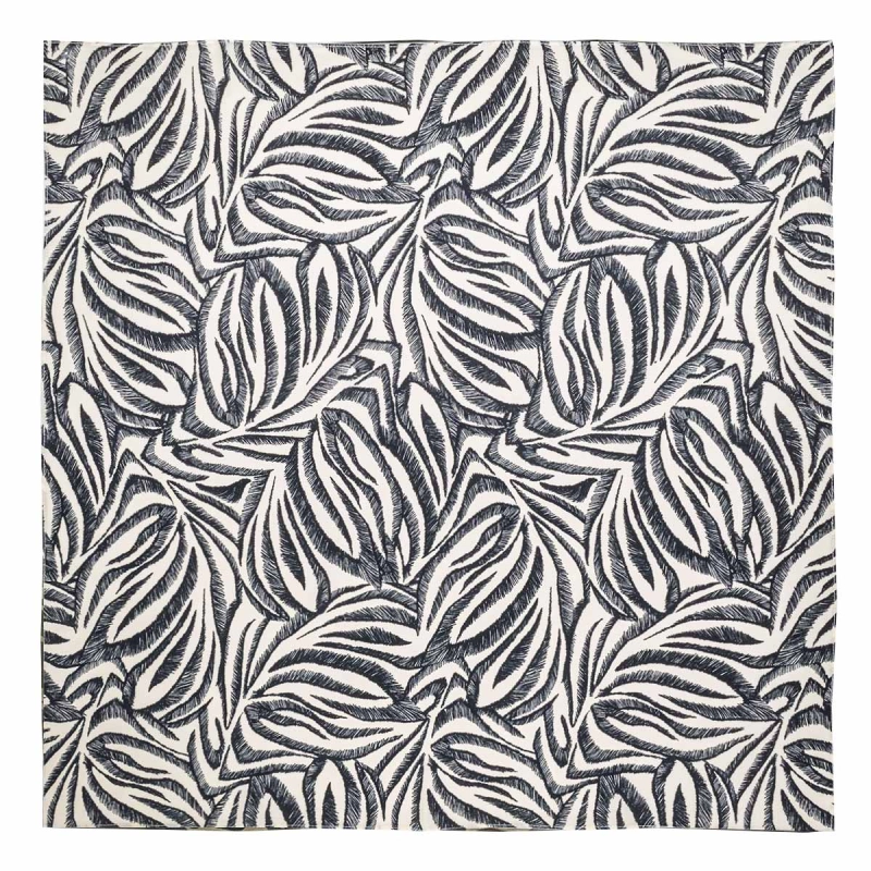 Apaszka - bandana bawełniana w print zwierzęcy - biało czarna