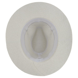 Kapelusz letni typu teksas / kowbojski - kremowy z paskiem skórzanym