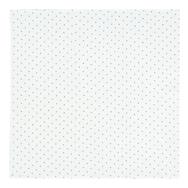Poszetka bawełniana biała w kropki / drobne groszki