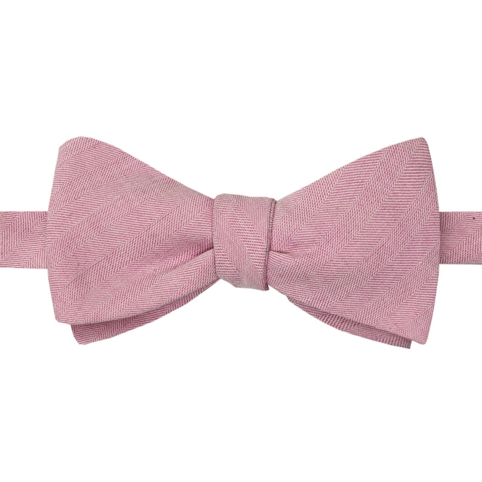 Mucha bawełniana do wiązania - pudrowy róż w jodełkę