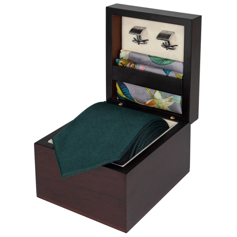 Gift set - tie + pocket square + cufflinks