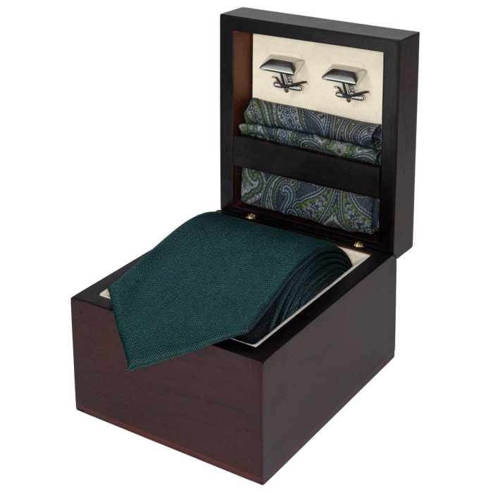 Gift set - tie + pocket square + cufflinks