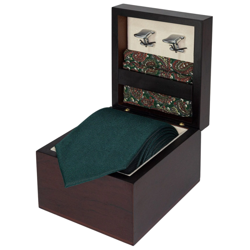 Gift set - tie + pocket square + cufflinks