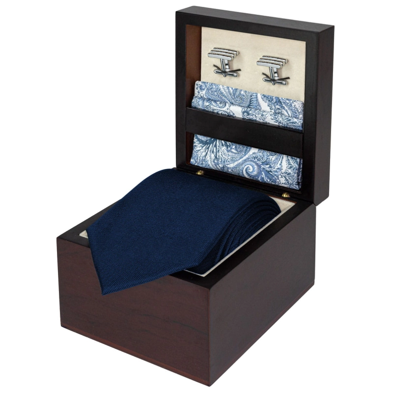 Gift set - tie + pocket square + cufflinks
