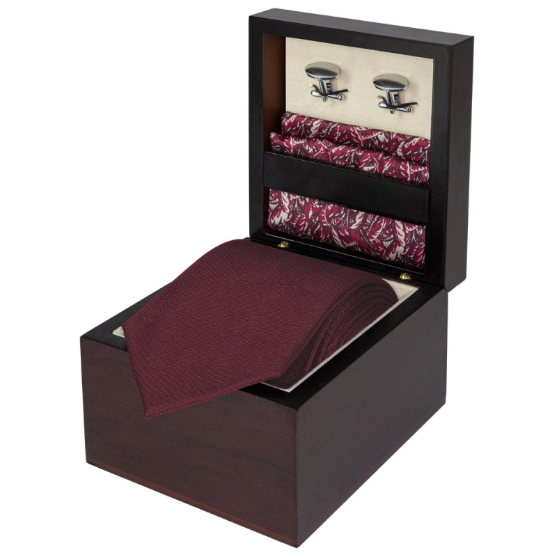 Gift set - tie + pocket square + cufflinks