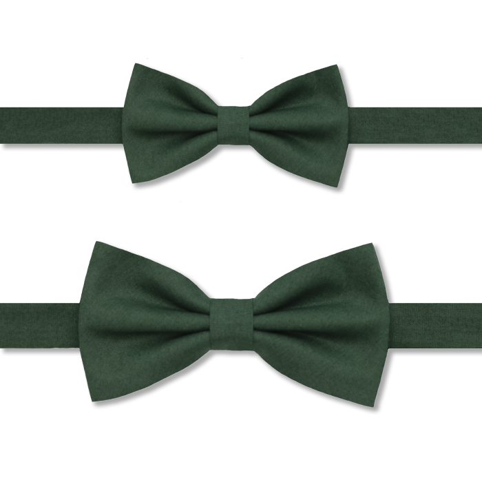 COTTON BOW SET DAD + 2 x SON bottle green smooth