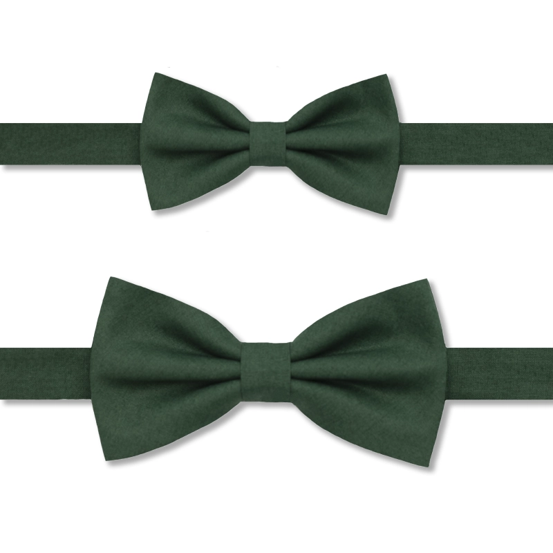 COTTON BOW SET DAD + 2 x SON bottle green smooth