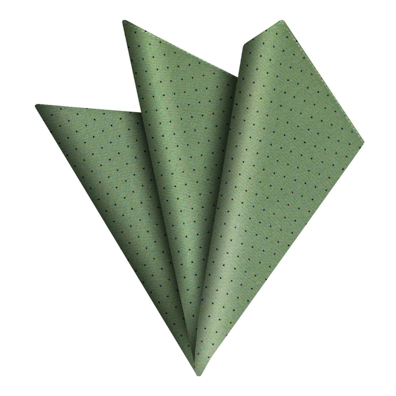 Poszetka bawełniana zielona w kropki