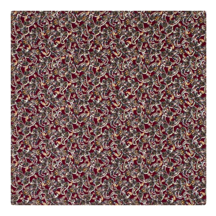 Poszetka bawełniana bordowa w małe paisley