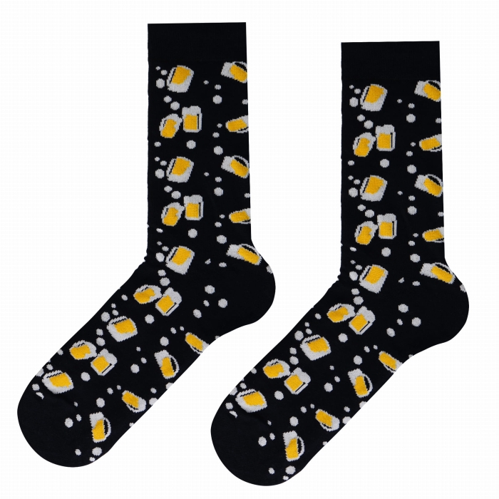 Skarpety kolorowe - czarne - piwa