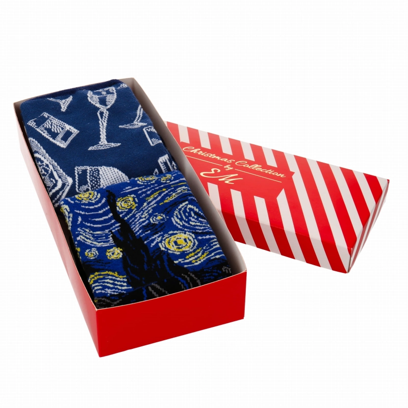 Zestaw 2 par skarpet kolorowych - vincent van Gogh + alkohol