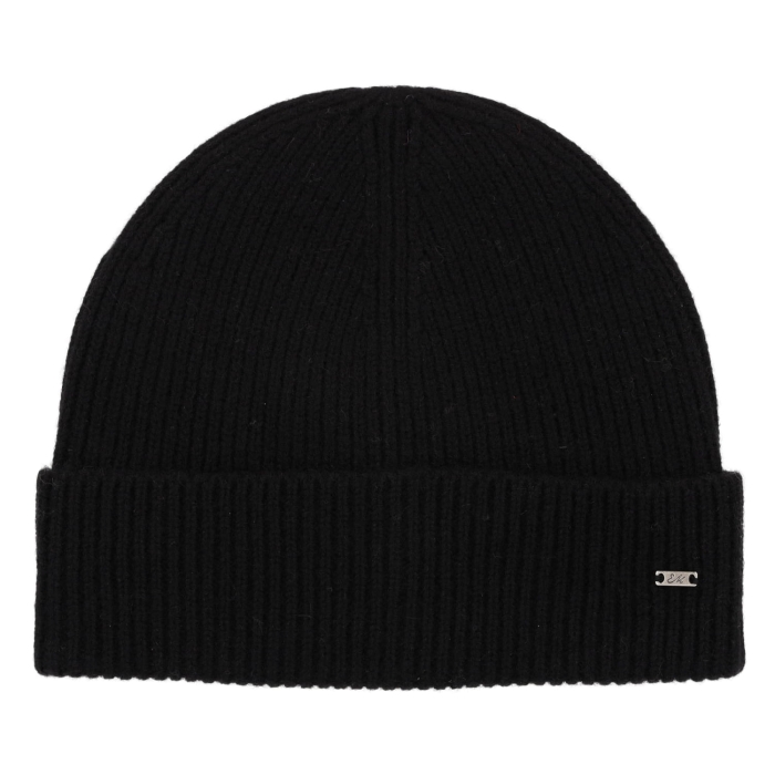 Czapka zimowa wełniana czarna - wełna Merino / Merino wool