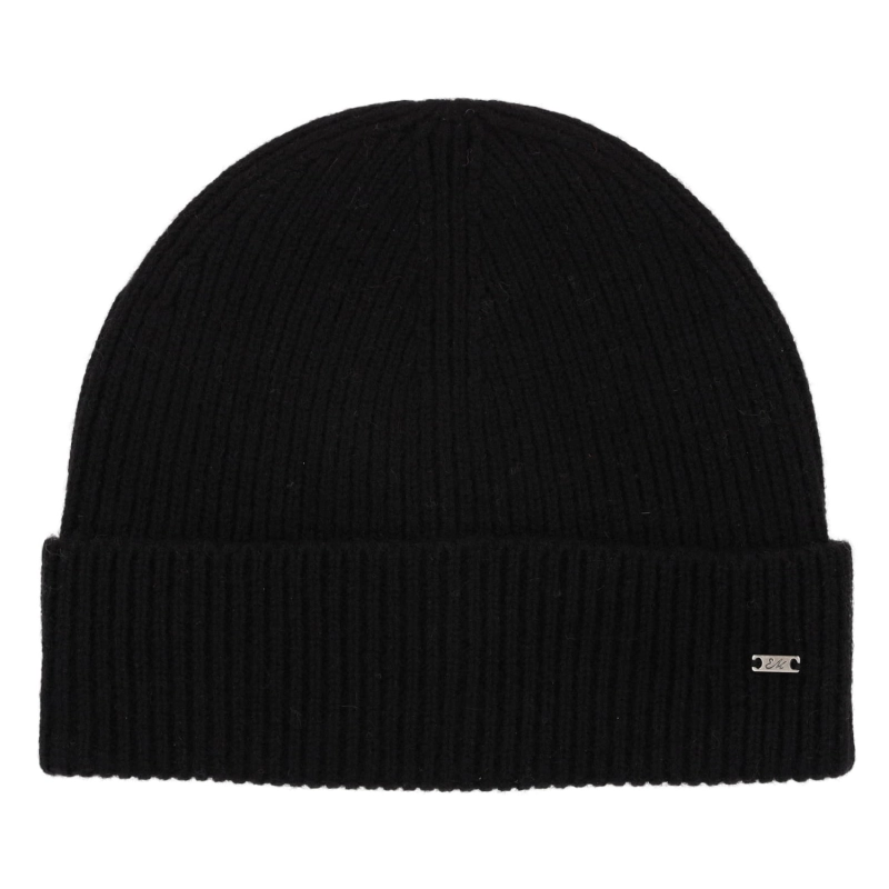 Czapka zimowa wełniana czarna - wełna Merino / Merino wool