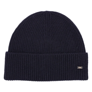 Czapka zimowa wełniana granatowa - wełna Merino / Merino wool
