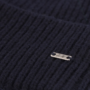 Czapka zimowa wełniana granatowa - wełna Merino / Merino wool