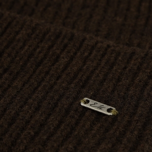 Czapka zimowa wełniana brązowa - wełna Merino / Merino wool
