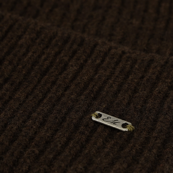 Czapka zimowa wełniana brązowa - wełna Merino / Merino wool