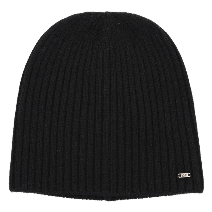 Czapka zimowa wełniana khaki - czarna - wełna Merino / Merino wool EM