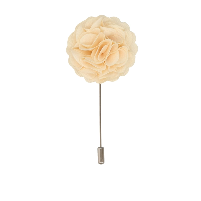 Szpilka do butonierki kwiat / róża ecru