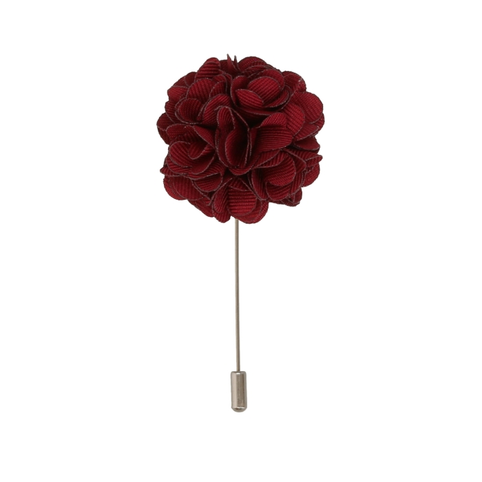 Szpilka do butonierki kwiat / róża - bordowy / bordowa