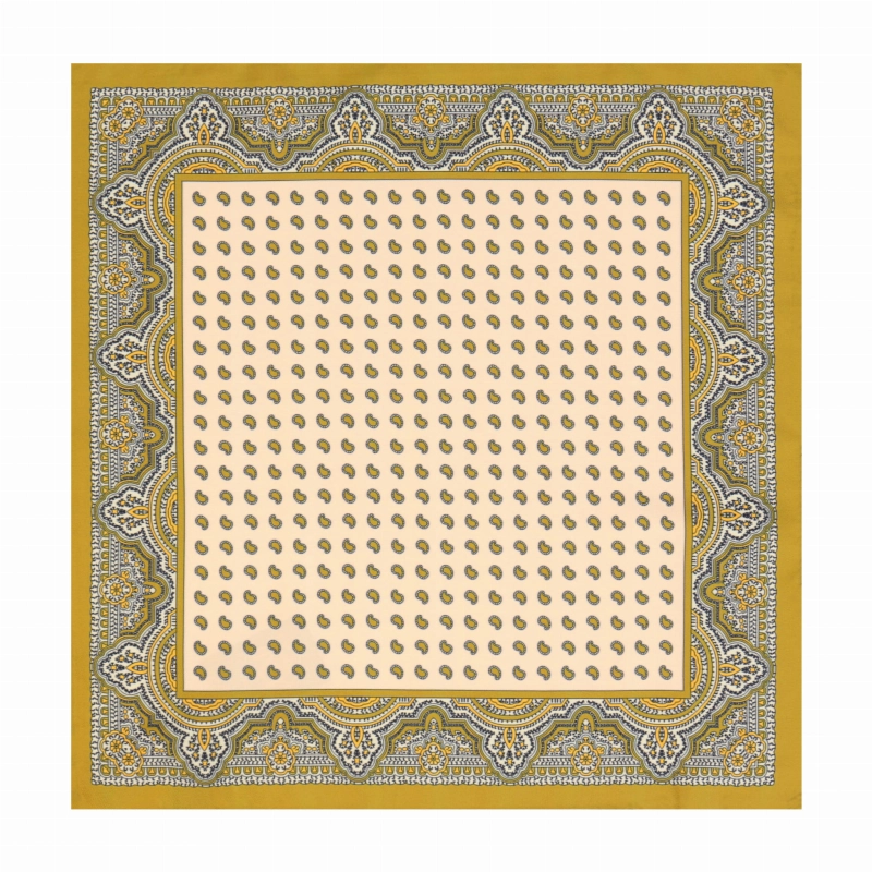 Poszetka klasyczna kolorowa -złota w ciekawe wzory