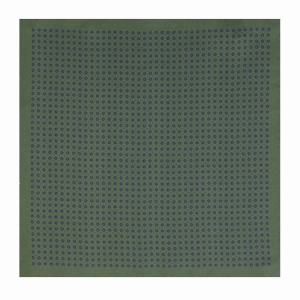 Poszetka jedwabna klasyczna zielona w mikrowzór / kwiatki